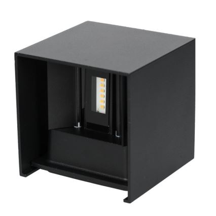 Вуличний світлодіодний настінний світильник QUERK 2xLED/3W/230V 3000K IP54 чорний