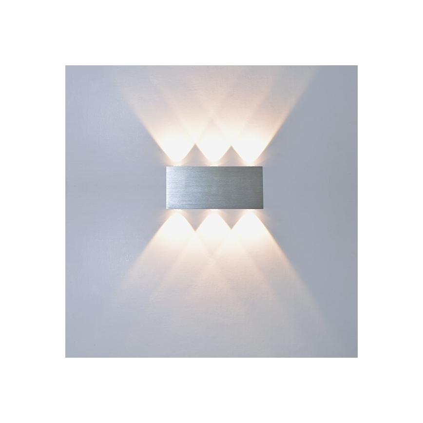 Вуличний світлодіодний настінний світильник SILBER 6xLED/1W/230V IP54