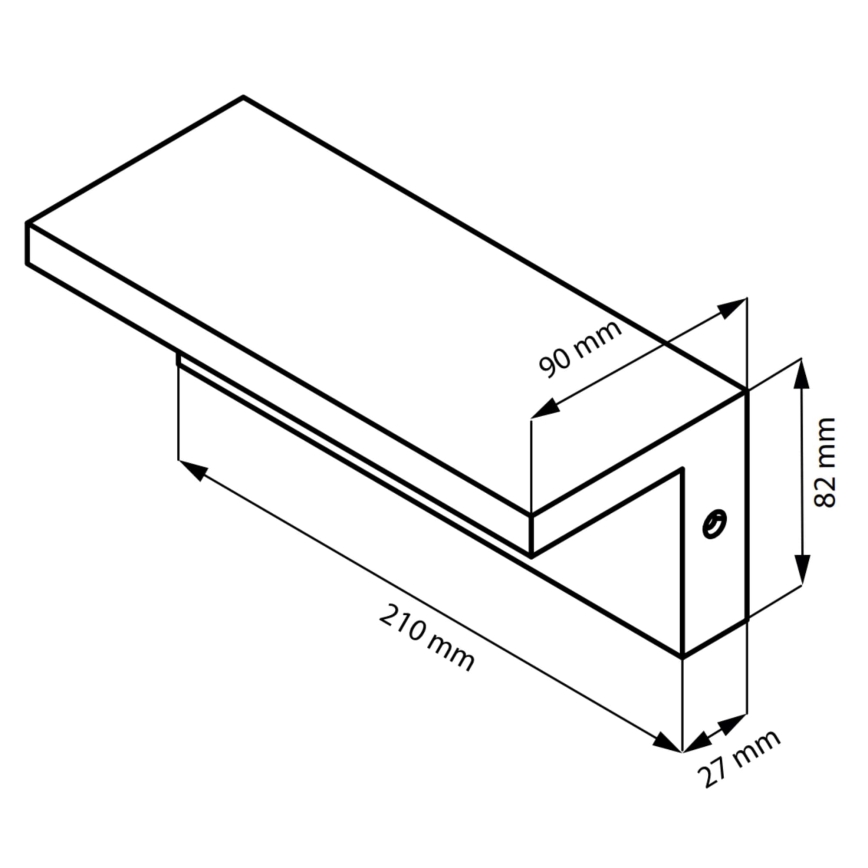 Вуличний світлодіодний настінний світильник TESA LED/10W/230V IP54 чорний