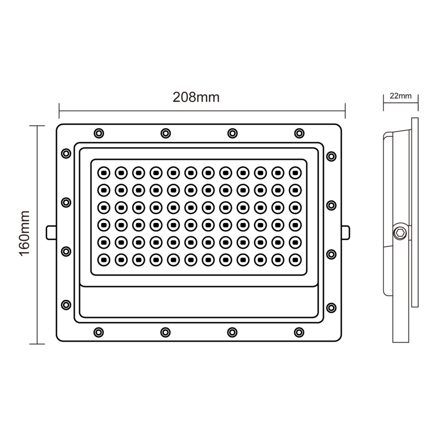 Вуличний світлодіодний прожектор LED/100W/230V 5000K IP65 сірий