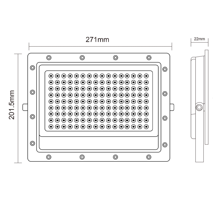Вуличний світлодіодний прожектор LED/150W/230V 5000K IP65 сірий