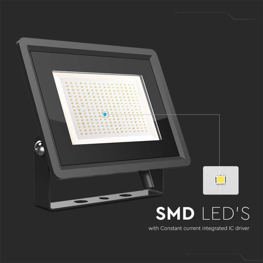 Вуличний світлодіодний прожектор LED/200W/230V 4000K IP65 чорний