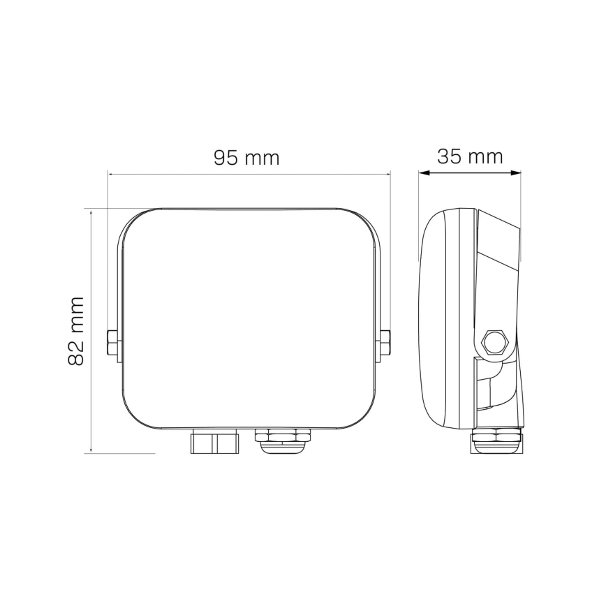 Вуличний світлодіодний прожектор MILKY LED/10W/230V 4000K IP65 чорний