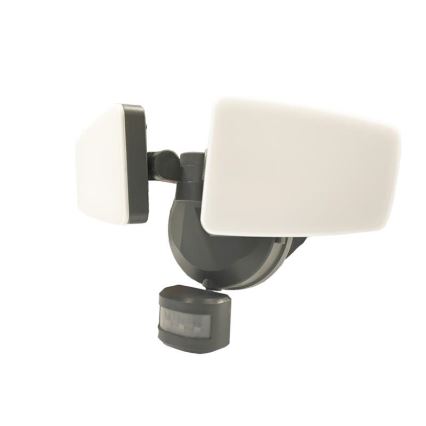 Вуличний світлодіодний прожектор з датчиком LED/24W/230V 3000/4000/6000K IP54 антрацит