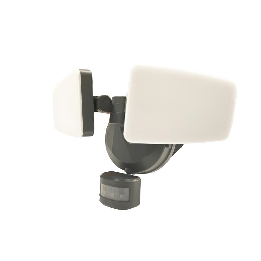 Вуличний світлодіодний прожектор з датчиком LED/24W/230V 3000/4000/6000K IP54 антрацит