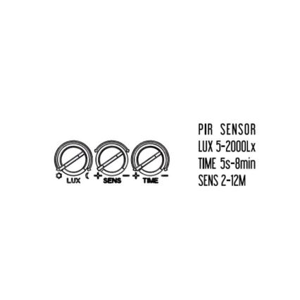 Вуличний світлодіодний прожектор з датчиком LED/24W/230V 3000/4000/6000K IP54 білий