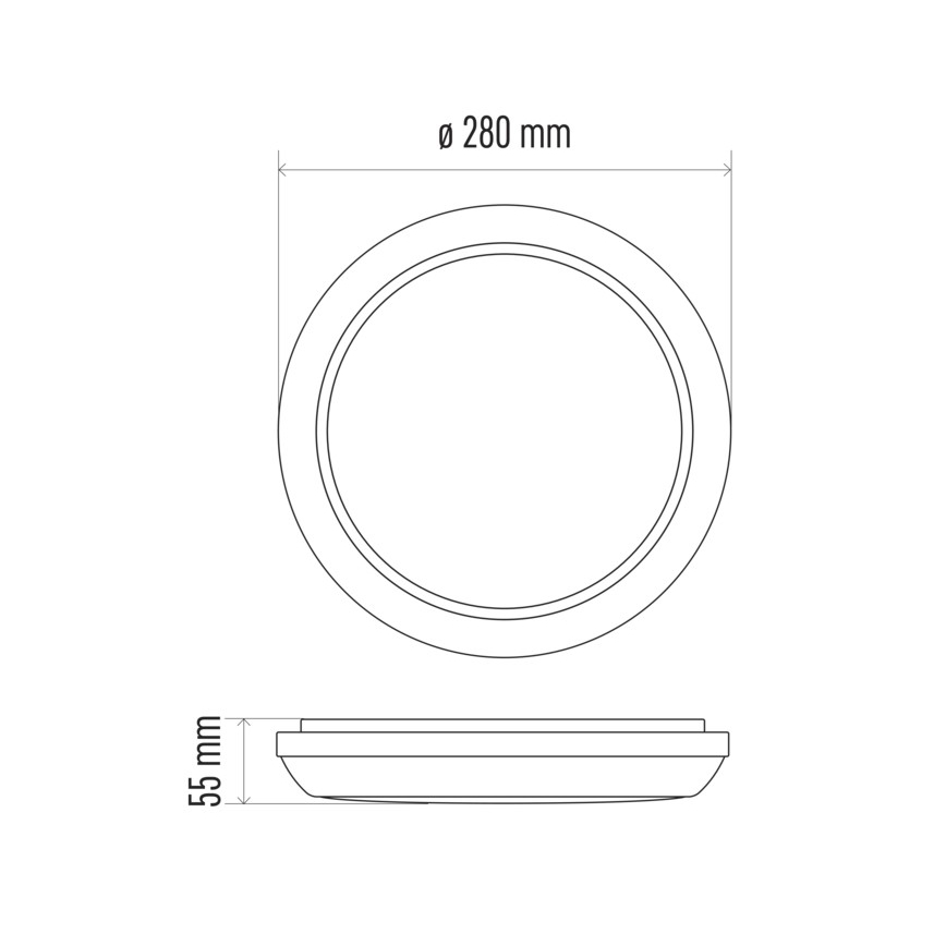 Вуличний світлодіодний стельовий світильник DORI LED/24W/230V IP54 круглий