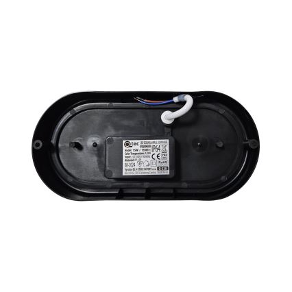 Вуличний світлодіодний стельовий світильник LED/15W/230V 4200K 20x9,8 см IP64 чорний