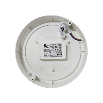 Вуличний світлодіодний стельовий світильник LED/15W/230V 4200K діаметр 15,5 см IP64 білий