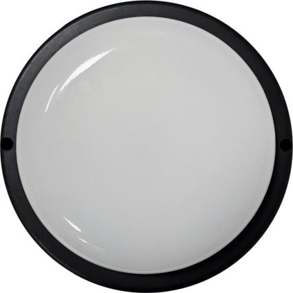 Вуличний світлодіодний стельовий світильник LED/15W/230V 4200K діаметр 15,5 см IP64 чорний