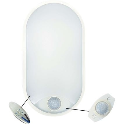 Вуличний світлодіодний стельовий світильник з датчиком LED/14W/230V IP54 білий
