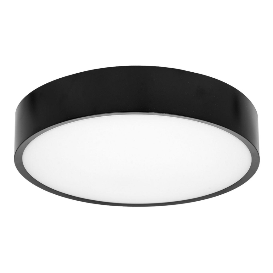 Вуличний світлодіодний стельовий світильник з датчиком MARTIN LED/25W/230V 3000/4000K діаметр 35 см IP65 чорний
