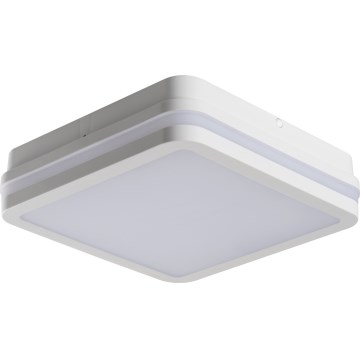 Вуличний світлодіодний стельовий світильник з датчиком руху BENO LED/12/18W/230V 3000/3500/4000K IP65 білий квадратний