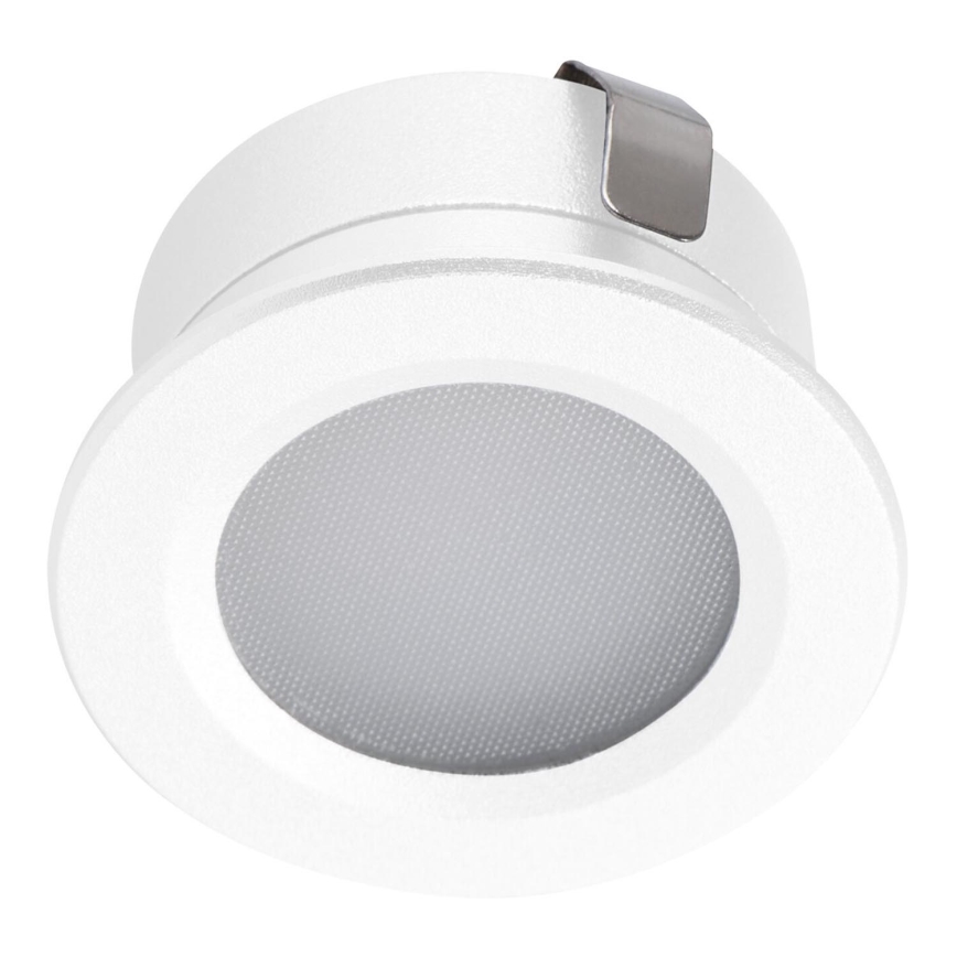 Вуличний вбудований стельовий LED світильник IMBER LED/1W/12V 3000K діаметр 3 см 40 lm IP65 білий
