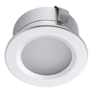 Вуличний вбудований стельовий LED світильник IMBER LED/1W/12V 4000K діаметр 3 см 40 lm IP65 срібний