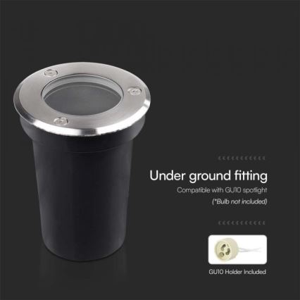 Вуличний ґрунтовий світильник 1xGU10/35W/230V IP67