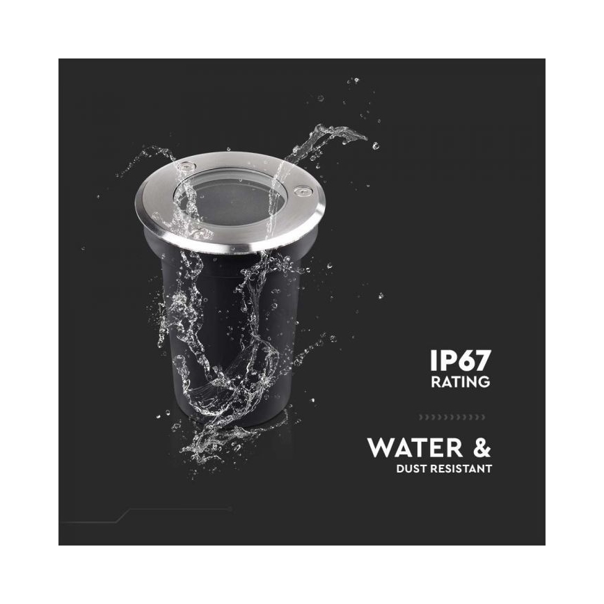 Вуличний ґрунтовий світильник 1xGU10/35W/230V IP67