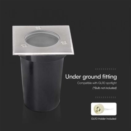 Вуличний ґрунтовий світильник 1xGU10/35W/230V IP67