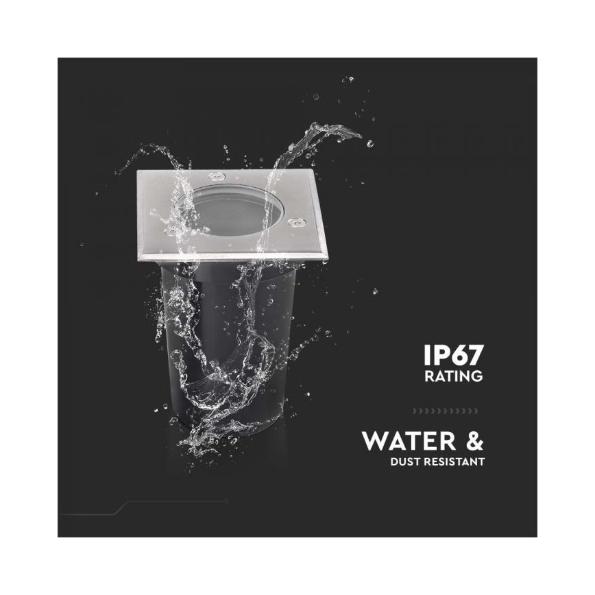 Вуличний ґрунтовий світильник 1xGU10/35W/230V IP67