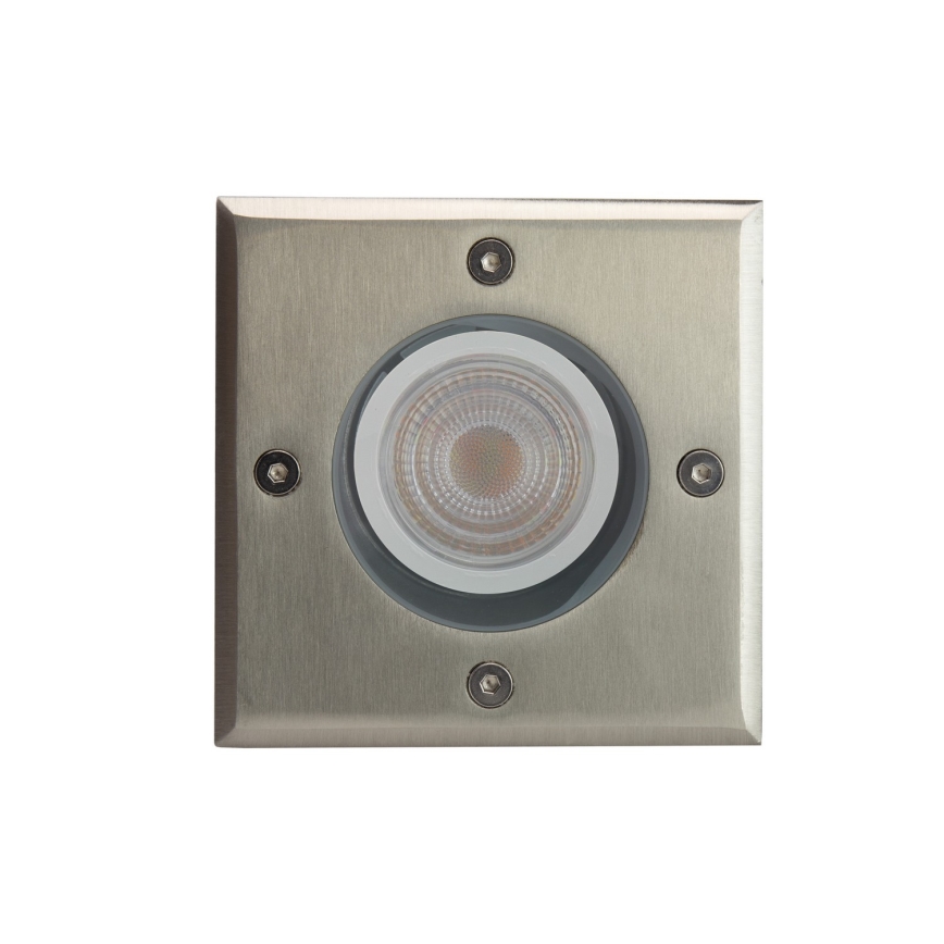 Вуличний ґрунтовий світильник LUKKA CONNECT 1xGU10/4W/230V IP67 матовий хром квадратний