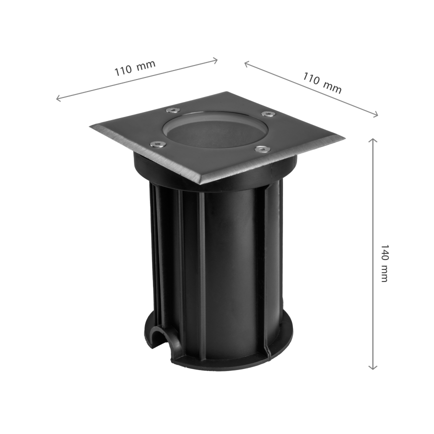 Вуличний ґрунтовий світильник LUKKA CONNECT 1xGU10/4W/230V IP67 матовий хром квадратний