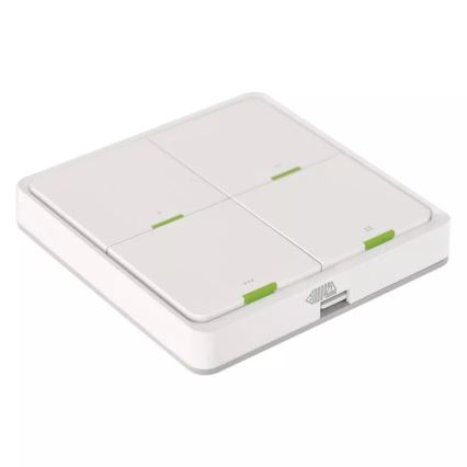 Выключатель 4-кнопочный GoSmart 1xCR2430 Tuya белый