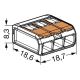 WAGO 221-413 - Клема швидкого монтажу COMPACT 3x4 450V помаранчева