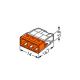 WAGO 2273-203 - Клемма соединительная COMPACT 3x2,5 450V оранжевый