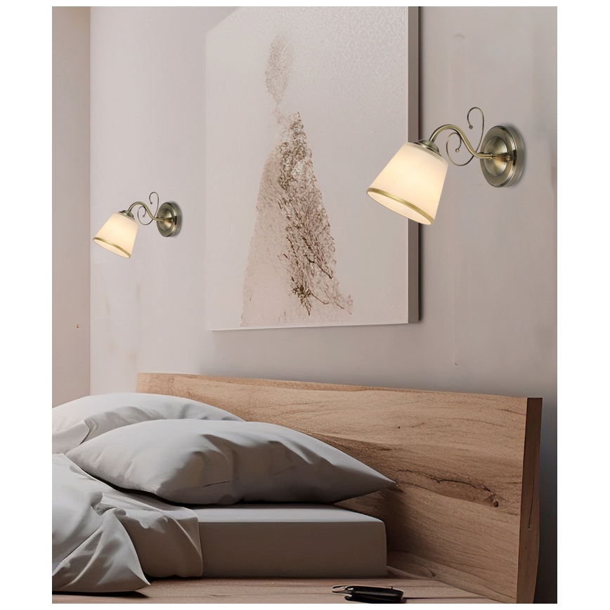 Wall Lamp LOSANNA 1xE14/40W/230V Brass
