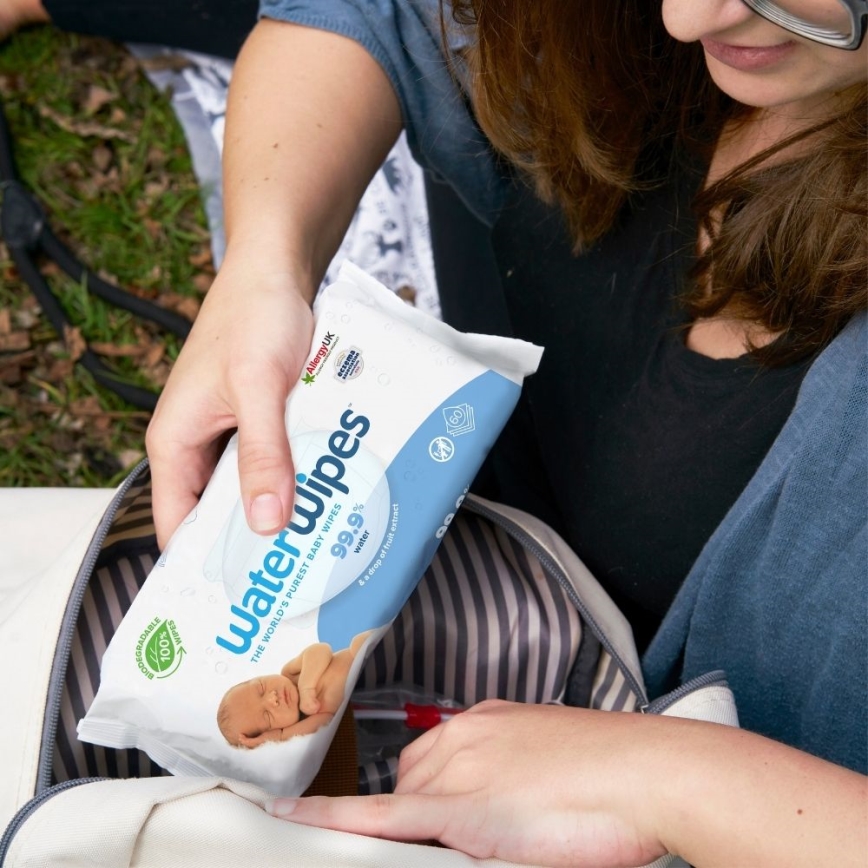 WaterWipes - НАБІР 12x Вологі серветки без вмісту пластику 60 шт. (720 шт.)