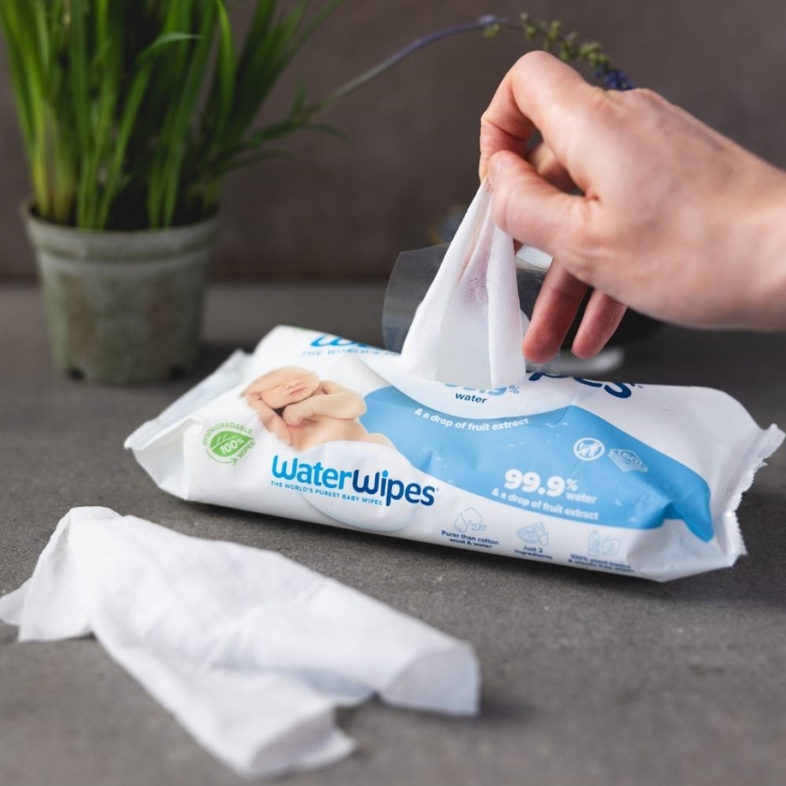 WaterWipes - НАБІР 12x Вологі серветки без вмісту пластику 60 шт. (720 шт.)