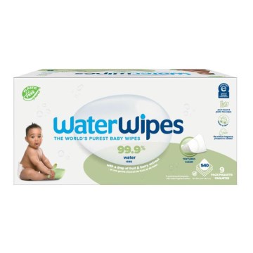 WaterWipes - НАБІР 9x Вологі серветки без вмісту пластику Soapberry 60 шт. (540 шт.)