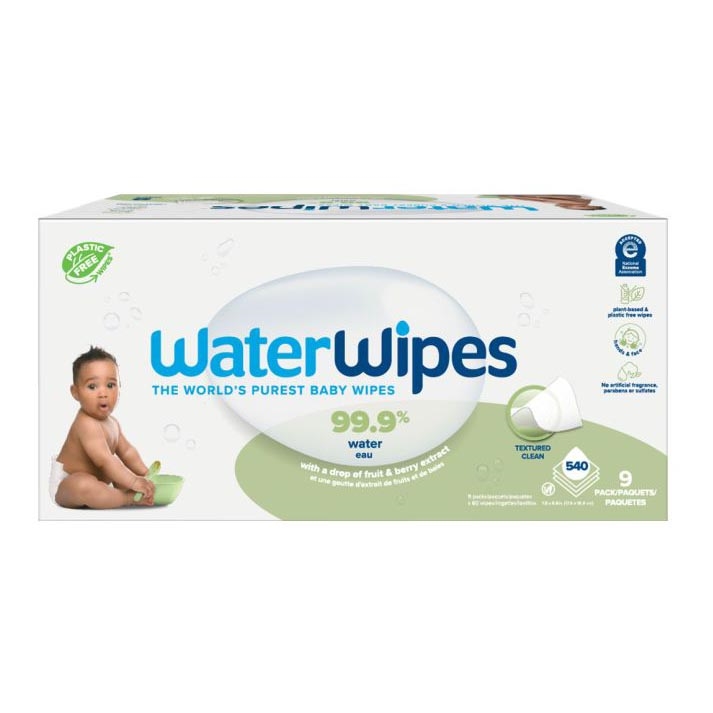 WaterWipes - НАБІР 9x Вологі серветки без вмісту пластику Soapberry 60 шт. (540 шт.)