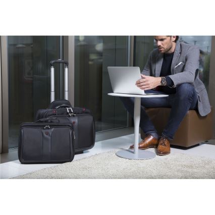 Wenger - Дорожня валіза на коліщатках 25 l 17" + сумка для ноутбука 15,6" Patriot чорний