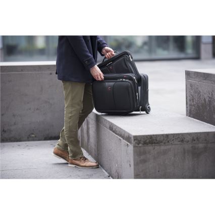 Wenger - Дорожня валіза на коліщатках 25 l 17" + сумка для ноутбука 15,6" Patriot чорний
