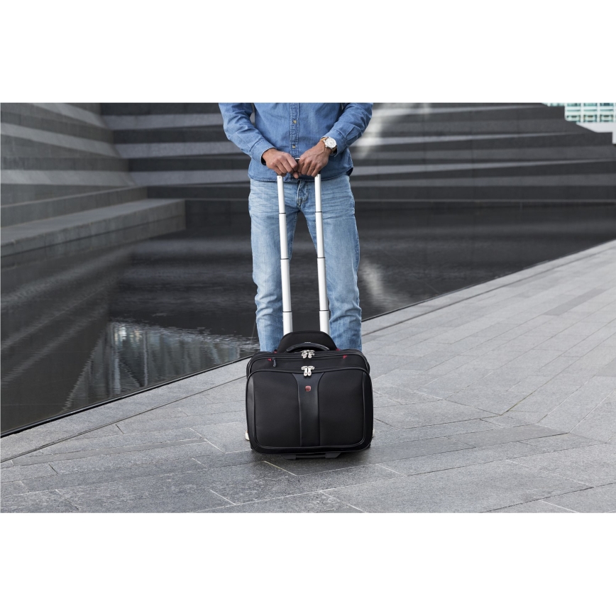 Wenger - Дорожня валіза на коліщатках 25 l 17" + сумка для ноутбука 15,6" Patriot чорний