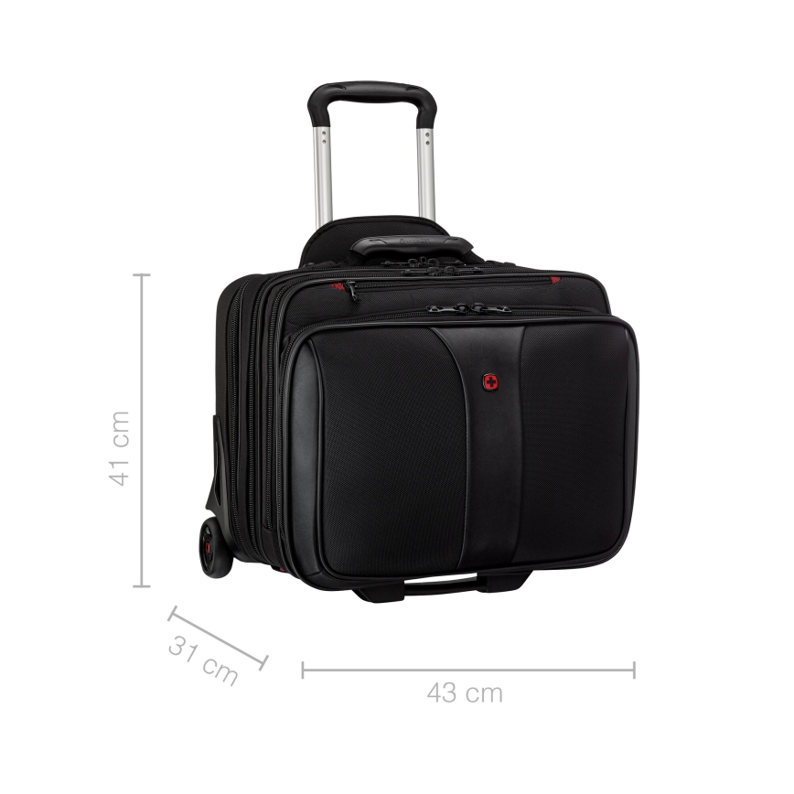 Wenger - Дорожня валіза на коліщатках 25 l 17" + сумка для ноутбука 15,6" Patriot чорний