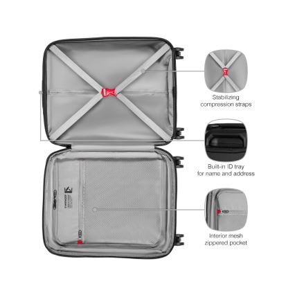 Wenger - Дорожный чемодан на колесиках 36 л Prymo черный