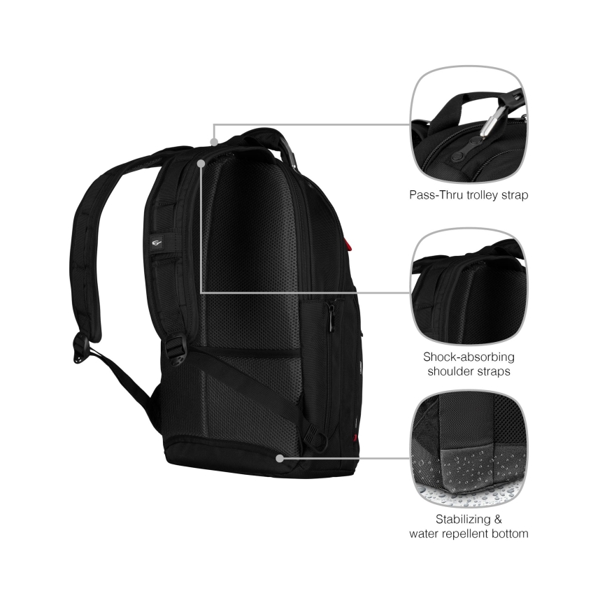 Wenger - Рюкзак для ноутбука 20 l 15" з кишенею для планшета 10" Gigabyte чорний