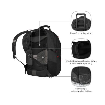 Wenger - Рюкзак для ноутбука 25 l 16" з кишенею для планшета 10" Pegasus Deluxe чорний
