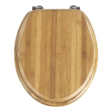 WENKO 144726100 - Сидіння для унітазу BAMBOO 34x41 см коричневе/сріблясте