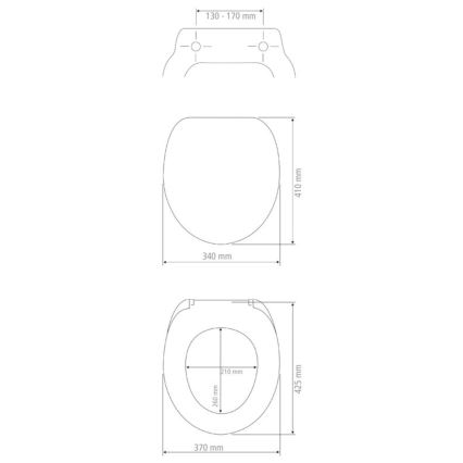 WENKO 144726100 - Унитазное сиденье BAMBOO 34x41 см коричневое/серебристое