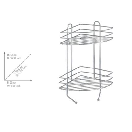 WENKO 15498100 - Угловая полка EXCLUSIVE 23x30,5 см полированный хром