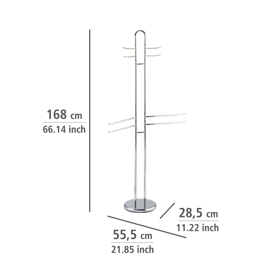 WENKO 15581100 - Стійка для рушників PALERMO, 55,5x168 см, блискучий хром