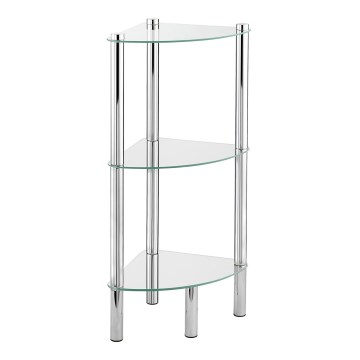 WENKO 15850100 - Полка YAGO 30x74 см, из нержавеющей стали, серебристая, прозрачная