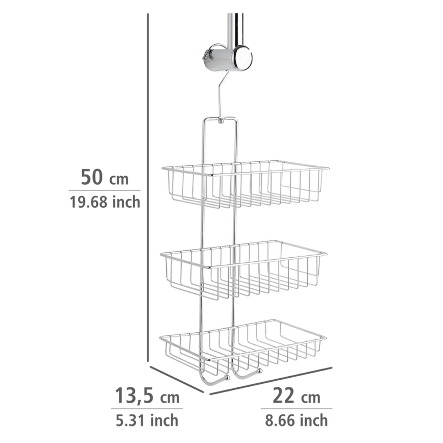 WENKO 15888100 - Полиця NIVALA 22x50 см блискучий хром