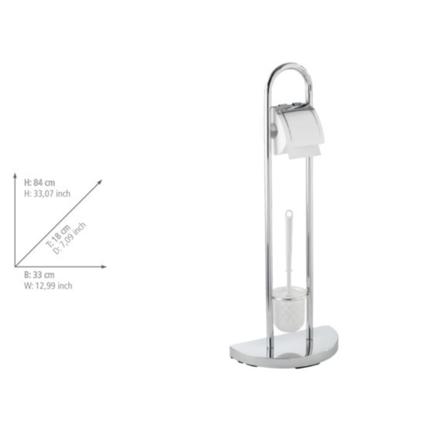 WENKO 16608100 - WC-щётка COSENZA 33x84 см глянцевый хром/сатин