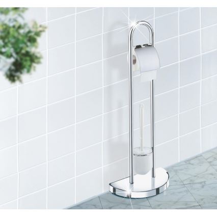 WENKO 16608100 - WC-щётка COSENZA 33x84 см глянцевый хром/сатин