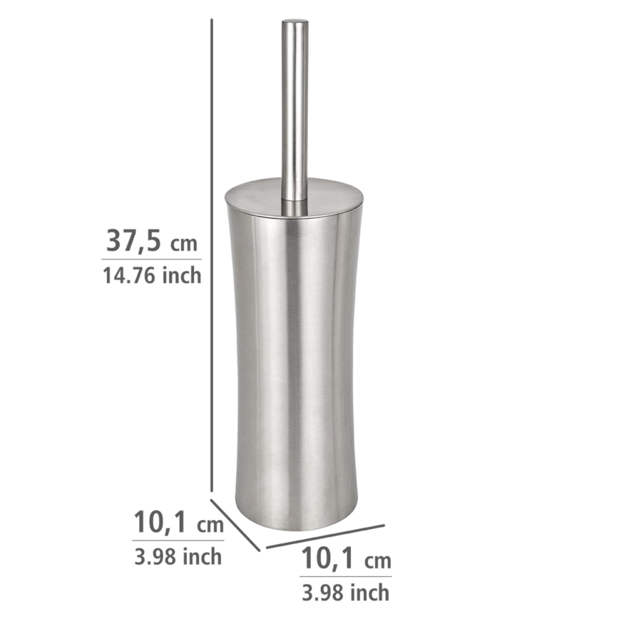 WENKO 16742100 - щітка для WC PIENO 10x37,5 см, нержавіюча сталь/сатин