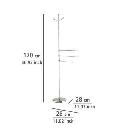WENKO 16827100 - Стійка ADIAMO 28x170 cm срібляста